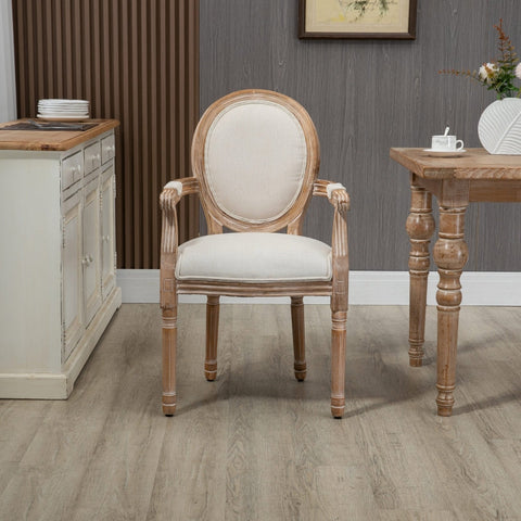 Rootz Victorian Dining Chair Set - Elegant Chairs - Antique Design Chairs - Soft Padding Comfort - 56L x 54W x 96H cm