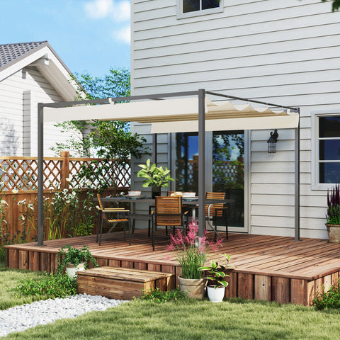Rootz 3x3m Garden Pergola - Gazebo Canopy - Outdoor Pavilion - UPF30+, Steel Frame, 298x297x221cm