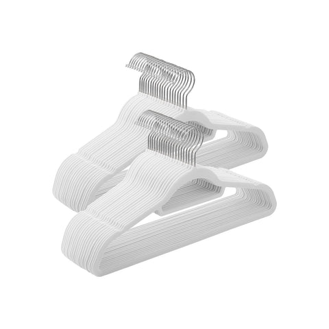 Rootz 50 Pack Velvet Hangers - Clothes Organizers - Space Saving Hangers - Strong and Gentle - 45cm x 0.6cm x 23.5cm