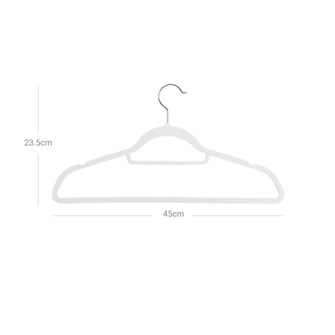 Rootz 50 Pack Velvet Hangers - Clothes Organizers - Space Saving Hangers - Strong and Gentle - 45cm x 0.6cm x 23.5cm