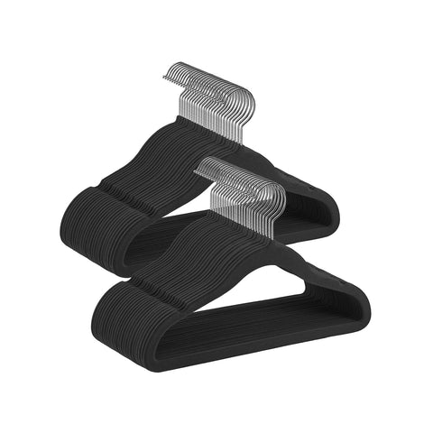 Rootz 50 Pack Children's Clothes Hangers - Kids Hangers - Velvet Hangers - ABS Plastic - Lightweight - Space Saving - 30cm x 20.5cm - 2.4kg - 3kg Capacity