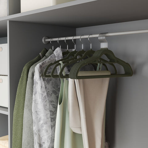 Rootz Clothes Hangers Set 20-Pack - Velvet Hangers - Non-Slip Hangers - Space-Saving Design - 45cm x 24cm x 0.6cm
