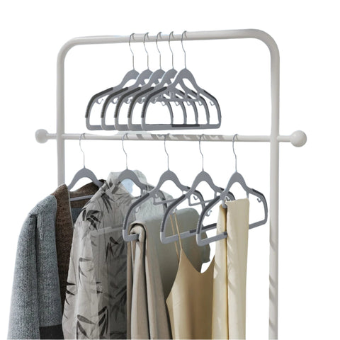Rootz 50 Piece Set Wing Hanger - Plastic Clothes Hanger - Cladding Bars - Fold-Free - 42cm x 0.6cm x 21.5cm Each