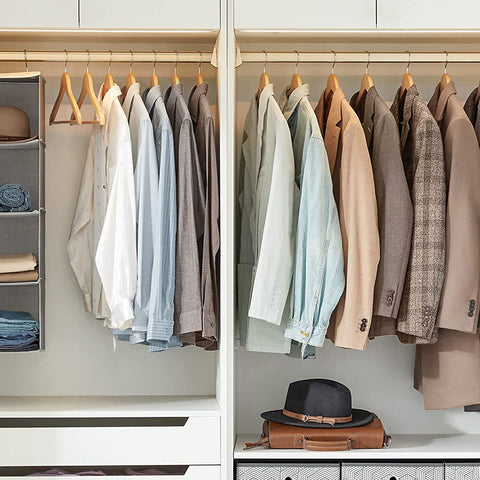 Rootz 20 Pack Wooden Clothes Hangers - Maple Wood Hangers - Garment Hangers - Trouser Bar - Chrome Plated Hooks - Stable - Durable - Space Saving - 44.5cm x 23cm x 1.2cm