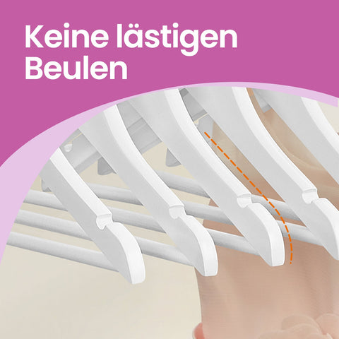 Rootz Children's Hanger Set - Maple Wood Hangers - Clothes Holder - Space-Saver - 35x20x1.2 cm - Chrome Hooks - White