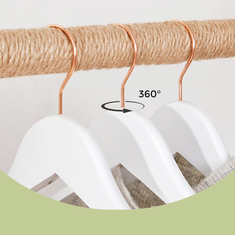 Rootz 20 Piece Wooden Hanger Set - Clothing Bars - Solid Maple - Durable & Stable - 44.5 x 1.2 x 23 cm