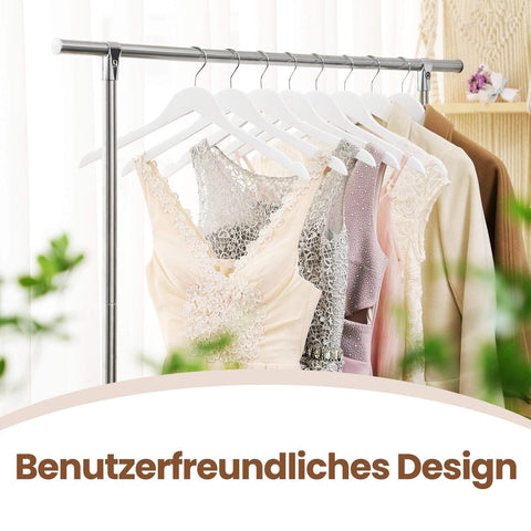 Rootz 20 Pack Wooden Clothes Hangers - Maple Wood - Coat Hangers - Anti-Scratch Design - 44cm x 1.2cm x 23.5cm - Durable & Rotatable Hook