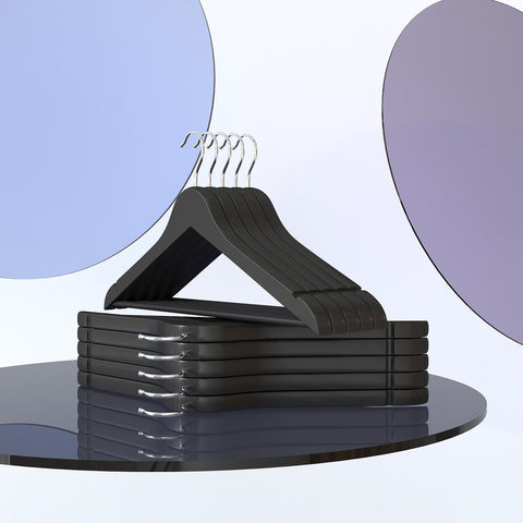 Rootz 10 Set Wooden Hangers - Clothes Holders - Wardrobe Organizers - Smooth Finish - 44.5cm x 1.2cm x 23cm