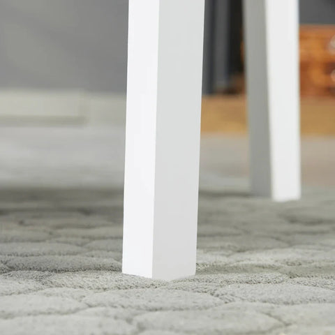 Rootz Dining Room Chairs - Kitchen Chairs - Solid Wood - Water-repellent - 4 Wooden Chairs - Pinewood - White - 41 Cm X 46.5 Cm X 85.5 Cm