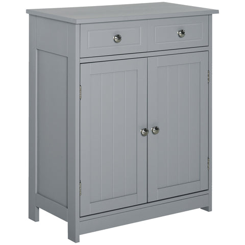 Rootz Bathroom Cabinet - Storage Cabinet - Standing Storage - Ample Storage Space - 60cm x 30cm x 75cm - Grey