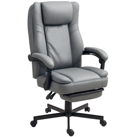 Rootz Grey Office Chair - Ergonomic Desk Chair - Massage Function - Relaxation & Comfort - 64cm x 69cm x 112-120cm