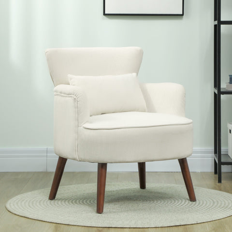Rootz Modern Armchair - Upholstered Accent Chair - Lumbar Cushion - Cozy Comfort - 69L x 69.5W x 78H cm