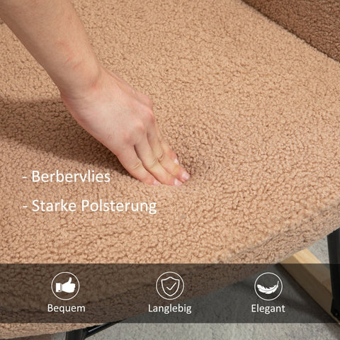 Rootz Retro Solid Wood Rocking Chair - Recliner Chair - Relaxation Chair - Elegant Design - Curved Wooden Runners - Thick Padding - 92cm x 71cm x 101cm - Brown