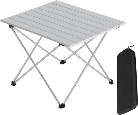 Rootz Aluminum Camping Table - Foldable - Ultra Light - Easy to Carry with Bag - 46cm x 40cm x 56cm