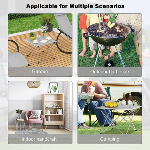 Rootz Aluminum Camping Table - Foldable - Ultra Light - Easy to Carry with Bag - 46cm x 40cm x 56cm