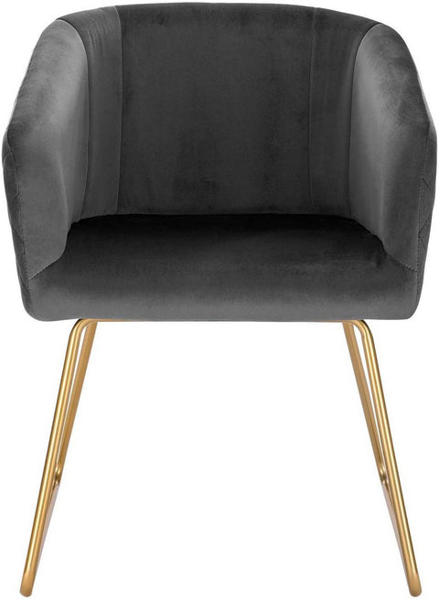Rootz Velvet Dining Chair - Elegant Chair - Comfortable Seating - Ergonomic Design - Sturdy and Durable - Floor Protection - 43cm x 41cm x 76.5cm