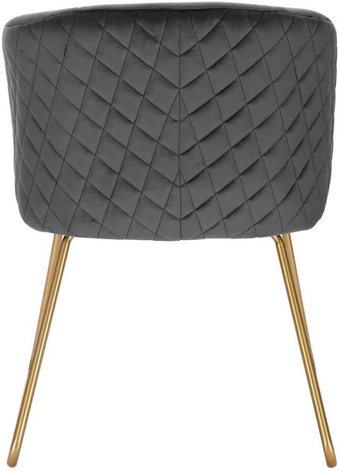 Rootz Velvet Dining Chair - Elegant Chair - Comfortable Seating - Ergonomic Design - Sturdy and Durable - Floor Protection - 43cm x 41cm x 76.5cm