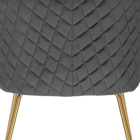 Rootz Velvet Dining Chair - Elegant Chair - Comfortable Seating - Ergonomic Design - Sturdy and Durable - Floor Protection - 43cm x 41cm x 76.5cm