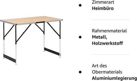 Rootz Adjustable Folding Camping Table - Portable Picnic Table - Compact Outdoor Table - Aluminum Frame - 60cm x 73/80/86.5/94cm