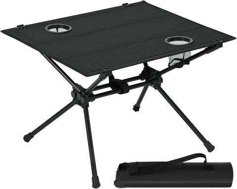 Rootz Portable Folding Camping Table - Beach Table - Outdoor Picnic Table - Oxford Fabric - 63cm x 43cm x 56cm