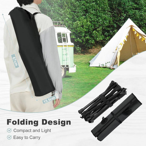 Rootz Portable Folding Camping Table - Beach Table - Outdoor Picnic Table - Oxford Fabric - 63cm x 43cm x 56cm