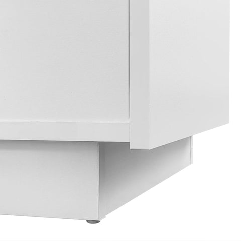 Rootz Modern Coffee Table - White Centerpiece - LED Accent Table - App-Controlled Lighting - 100cm x 50cm x 35.5cm