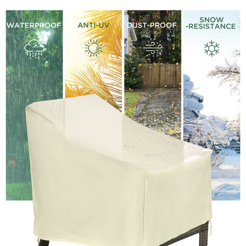 Rootz Garden Furniture Cover - Protective Tarp - Waterproof Cover - 600D Oxford Fabric - L68 x W87 x H77 cm
