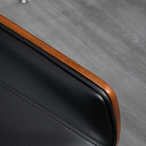 Rootz Vinsetto Desk Chair - Office Chair - Swivel Chair - Comfort & Style - Height Adjustable - Faux Leather - 53cm x 60cm x 86-96cm