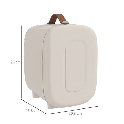 Rootz Keukenapparatuur - Draagbare Adapter - Schoonheidskoelkast - Capaciteit 4 L - Dienblad - Crèmewit - 20,3 X 26,3 X 28 Cm