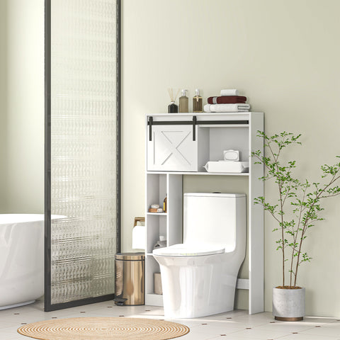 Rootz Toilet Shelf - Over Toilet Storage - Space-Saving Shelf - Maximize Bathroom Space - 80cm x 17cm x 128cm