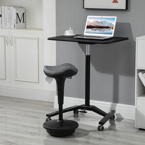 Rootz Office Boother - Ergonomic Swivel Stool - Height Adjustable Seating - Improves Posture - 34cm x 34cm x 65.5-83.5cm - Grey