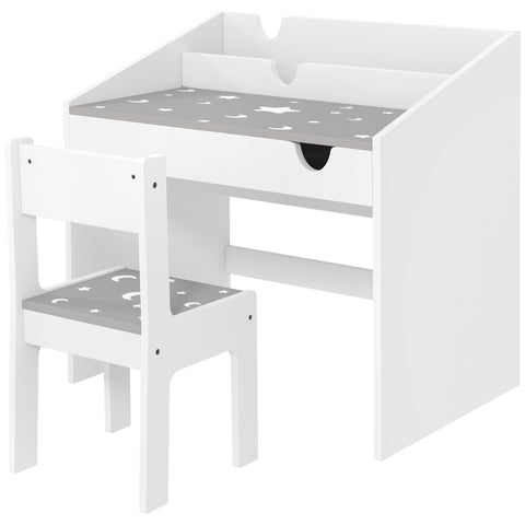 Rootz Children's Desk & Chair Set - Kids Table - Kids Chair - Stimulates Creativity - 69cm x 50cm x 75cm