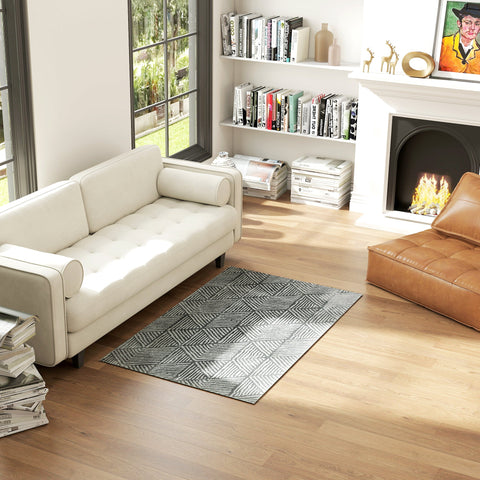 Rootz Living Room Carpet - Washable Lane Carpet - Modern Style Rug - Allergy-Friendly - 150 x 80 x 1.5 cm