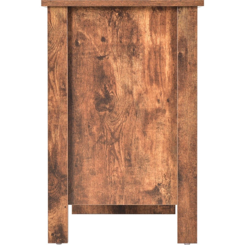 Rootz Industrial-Design TV Stand - Rustic Barn Door - Durable Media Console - Cable Management - 120L x 40W x 60.5H cm