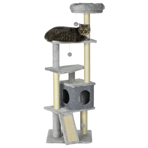 Rootz Cat Tree - Climbing Tree - Cat Activity Center - Claw Sharpening - 4 Platforms 146cm - Enhance Your Home with Style and Function!