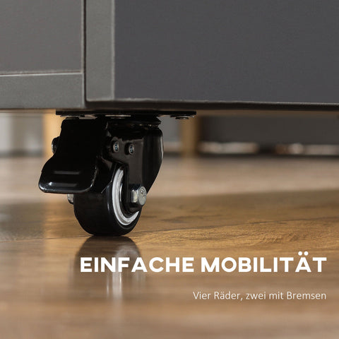 Rootz Folding Dining Table - Convertible Table - Expandable Table - Space-Saving - Grey and Brown - 70cm x 83cm x 75cm