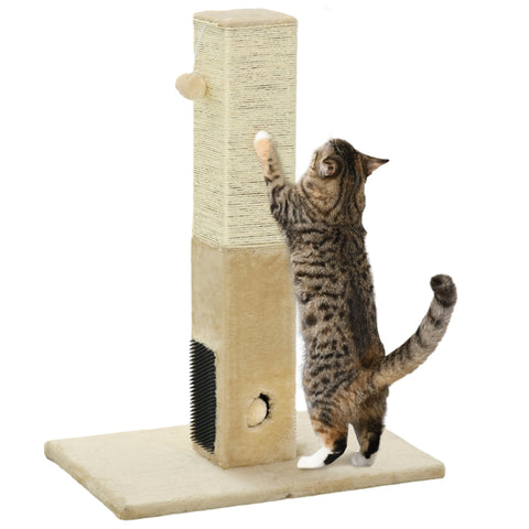 Rootz Cat Scratching Post - Cat Tree - Kitty Tower - Includes Toy - Jute Rope - 59.5cm x 39cm x 79cm
