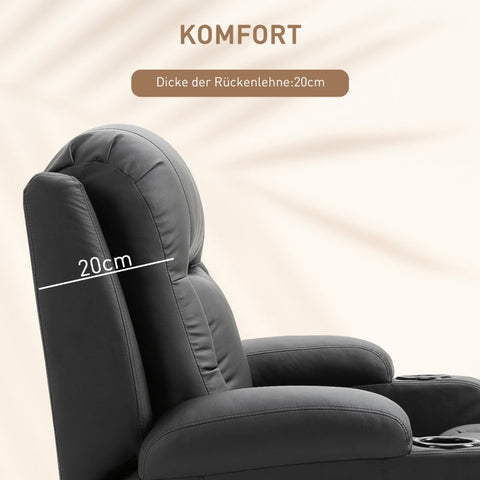 Rootz Massage Chair - Recliner Chair - Vibrating Massager - Heated Backrest - 85cm x 94cm x 104cm