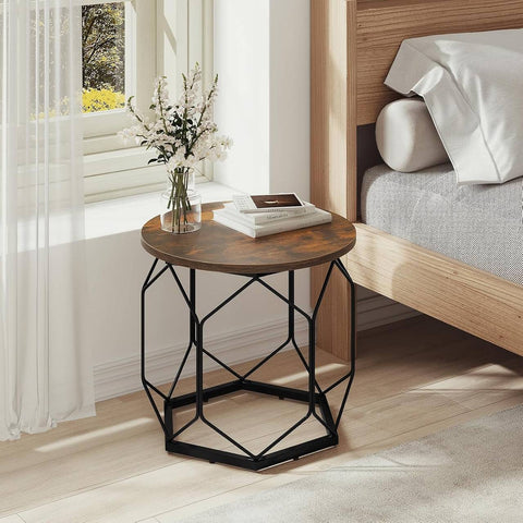 Rootz 2 Set Coffee Table - Living Room Furniture - Brown - Easy to Clean - 50x45x50cm & 40x36x40cm