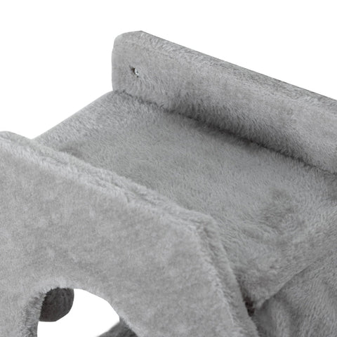 Rootz Cat Climbing Wall - Cat Paradise - Wall Mounted Cat Tree - Space Saving - Soft Plush - Chipboard Construction - Light Gray - 154cm x 30cm x 38cm