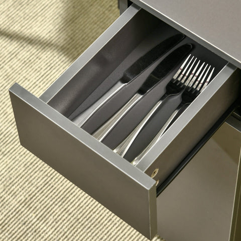 Rootz Folding Dining Table - Space-Saving Table - Portable Dining Table - Integrated Storage - 76cm x 140cm x 74cm