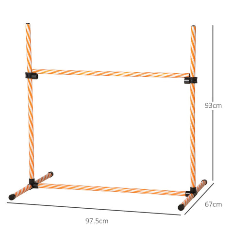 Rootz Dog Agility Set - 6 Piece Hurdles - Pet Training Equipment - Adjustable Height - Carry Bag Included - Promotes Bonding - 97.5cm x 67cm x 93cm