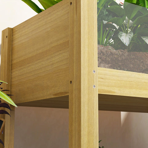 Rootz Elevated Garden Planter Box - Acrylic Panels - Raised Bed - Optimal Drainage - 75x46x60.5cm