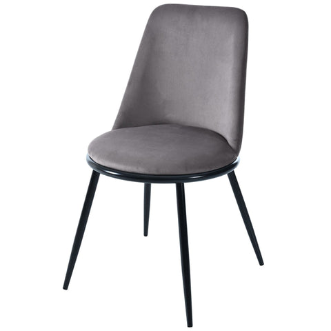 Rootz 2 Piece Set Dining Chairs - Velvet Upholstery - Ergonomic Chairs - Back Support - 50L x 48W x 88H cm