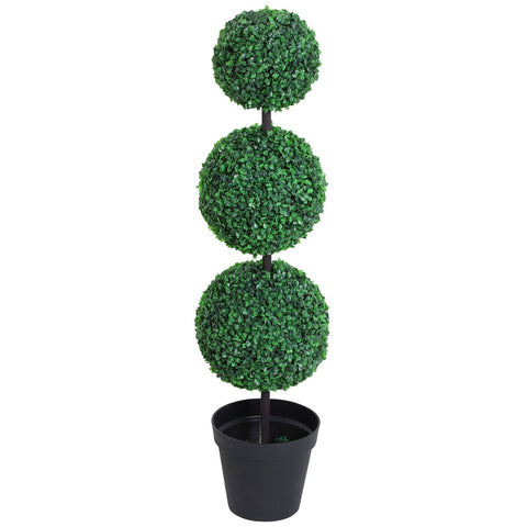 Rootz Artificial Boxwood Topiary - Decorative Plant - Faux Greenery - Elegance & Originality - Ø 30 x 112h cm