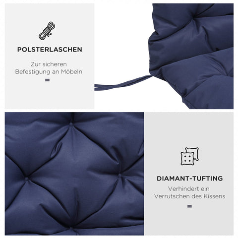 Rootz Garden Seat Cushions - Bench Cushions - Chair Padding - Thick Foam Comfort - 150L x 98W x 8D cm