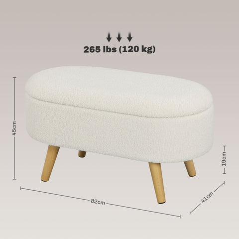 Rootz Bench with Storage - Seat - Ottoman - Modern Design - 82cm x 41cm x 45cm