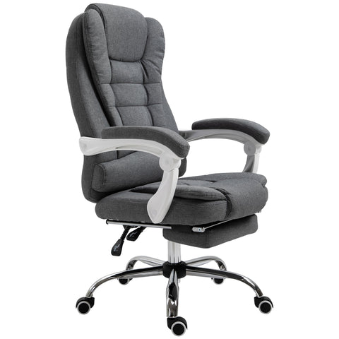 Rootz Office Chair Manager - Computer Chair - Ergonomic Swivel Seat - Folding Footrest - 65L x 70W x 110-118H cm
