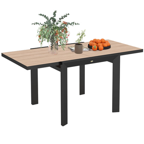Rootz Extendable Garden Table - Outdoor Dining Table - Balcony Table - Weatherproof - 80/160 x 80 x 75 cm