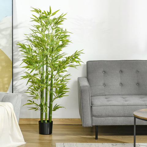 Rootz Artificial Bamboo Plant - Faux Indoor Tree - Decorative Greenery - 924 Leaves - Natural Look - 150cm x Ø17cm